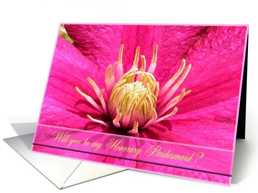 Pink Clementis, Honorary Bridesmaid card (372108)