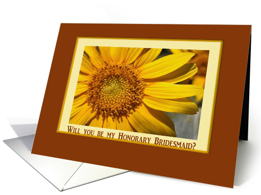 Sunflower, Honorary Bridesmaid card (372138)