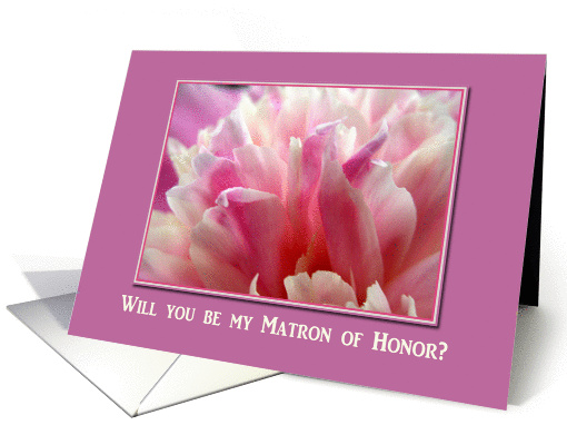 Peony, Will you be my Matron of Honor, Best Friend card (374211)
