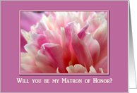 Peony, Will you be my Matron of Honor, Best Friend card