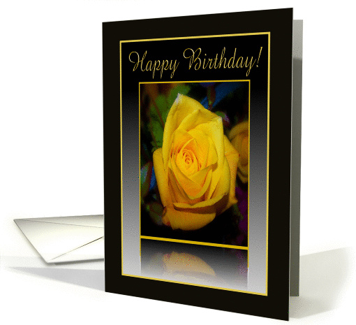 Yellow Rose, Birthday for Mom card (385232)