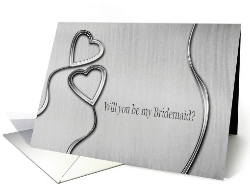 Hearts, Will you be my Bridesmaid? card (385314)