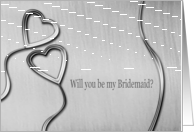 Hearts, Will you be my Bridesmaid? card