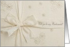 Flowers and bow, Will you be my Bridesmaid? card