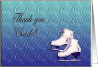 Thank you to Ice Skating Coach, Figure Skating card