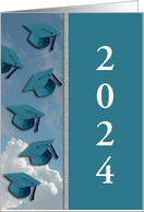 Caps in the the Clouds, Graduation Party, 2023, Custom Text card