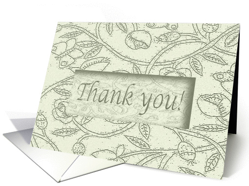 Thank you to Sister for being Bridesmaid, Green Leaves and Vines card