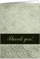 Thank you to Sister for being Bridesmaid, Gray Green Shell Design card