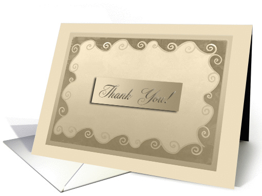 Thank you to Nephew for being my Ring Bearer, Gold Curled Design card