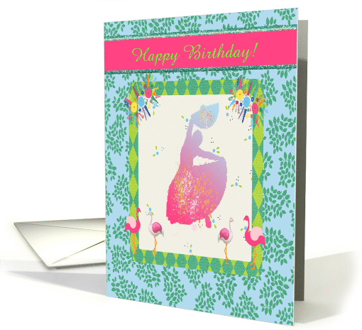 Cinco de Mayo, Birthday, Flamenco Dancer with Flamencos,... (414348)