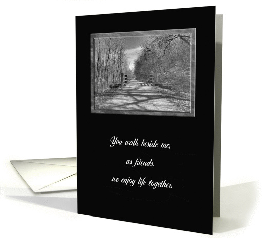 For Girlfriend on Mother's Day, You walk beside me card (414969)