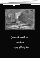 For Girlfriend on Mother’s Day, You walk beside me card