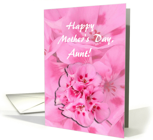 Pink Hydrangeas For Aunt on Mother's Day card (416995)