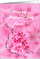 Pink Hydrangeas For Aunt on Mother’s Day card