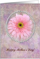 Pink Mum in Pearl Frame, Mother’s Day, Aunt card