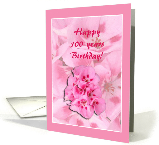 Happy 100 years Birthday!, Hydrangeas card (420039)