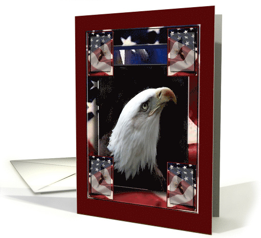 Eagle Scouts Congratulations, Eagle Profile in USA Flags card (420186)