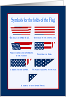 Symbols for the folds of the Flag card