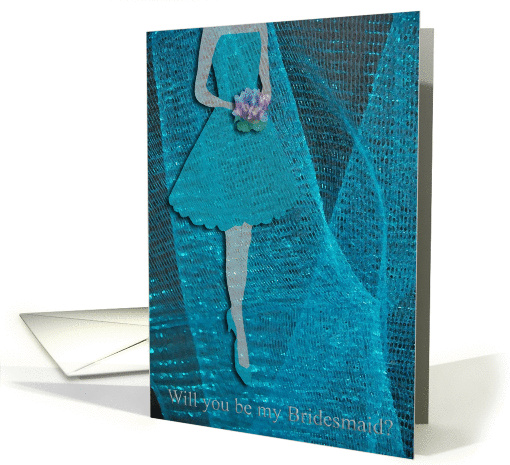 Will you be my Bridesmaid?, Turquoise card (431580)