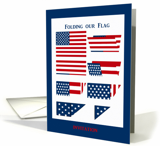 Folding our Flag, Labor Day, Invitation card (433159)