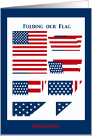 Folding our Flag, Labor Day, Invitation card