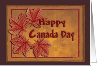 Happy Canada Day, Maple Leaves card