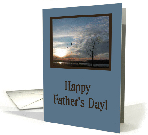 Happy Father's Day From Son, Geese flying in the clouds card (436778)