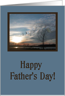 Happy Father’s Day From Son, Geese flying in the clouds card