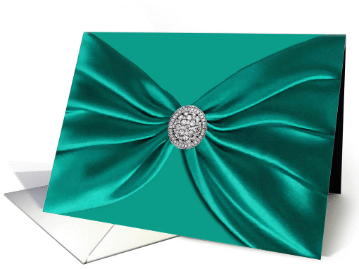 Will you be my Bridesmaid?, Turquoise Satin Sash card (442471)