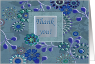 Thank you, Flower Girl, Blue Flowers card