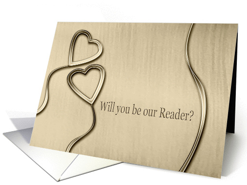 Two Gold Hearts, Will you be our Reader? card (456498)