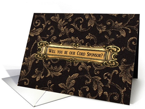 Brass on Brown, Will you be our Cord Sponsor? card (458967)