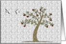 Sukkot, Pomegranate Tree with Doves Flying card