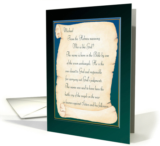 Meaning of Michael, Name Day! card (460143)
