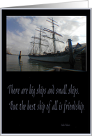 Tall Ship, Friendship Day card
