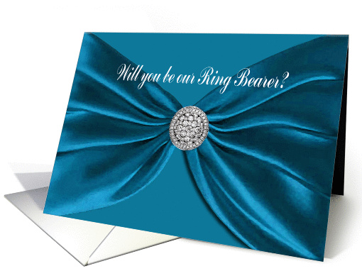 Blue Satin Sash, Will you be our Ring Bearer? card (465421)