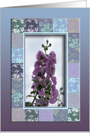 Larkspur, July’s Birth Flower card