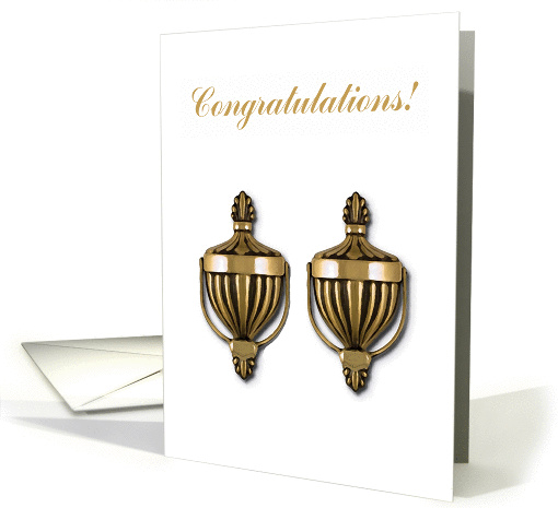 Congratulations, Breast Implants, Boob Job, Door Knockers card