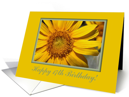 Sunflower, 17th Birthday My Daughter card (477083)