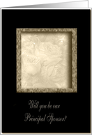 Roses in Sepia / Will you be our Principal Sponsor? card