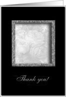 Roses in Black and White / Thank you to Daughter and Son in Law card