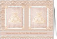 Congratulations On Your Twin Daughters’ Christening card