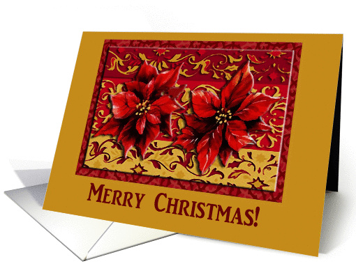 Poinsettias, Merry Christmas! card (492026)