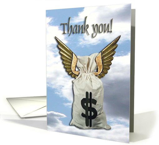Money Bag Angel / Thank you / Digital art card (497499)