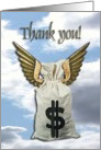 Money Bag Angel / Thank you / Digital art card