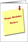 Post it Note / Happy Birthday / Employee card