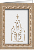 Church with Three Bells, Deacon Ordination, Invitation card