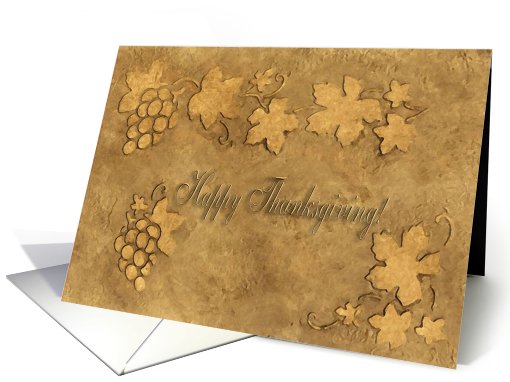 Grapes and leaves of gold / Happy Thanksgiving! card (508499)