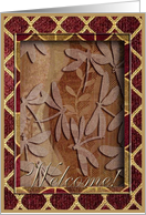 Dragonfly Tapestry / Welcome! card