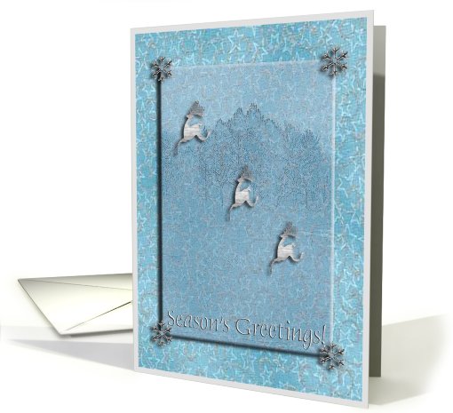 Silver Reindeer / Season's Greetings!  / For Friend card (512191)